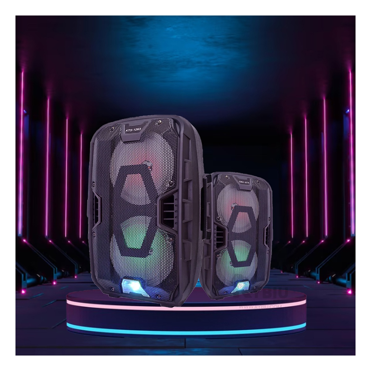 PARLANTE RYBIU KTS-1263 BLUETOOTH POTENCIA SONORA PARA CUARTO + PAPEL REGALO - 1