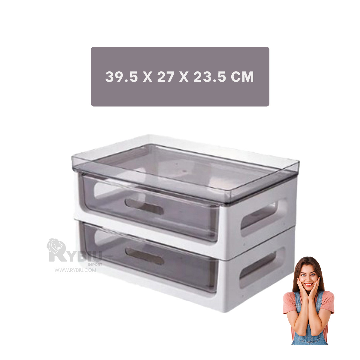 ESTANTE RYBIU 6159 BLANCO MOVIL 39.5X27X23.5 + ENVOLTORIO REGALO - 5