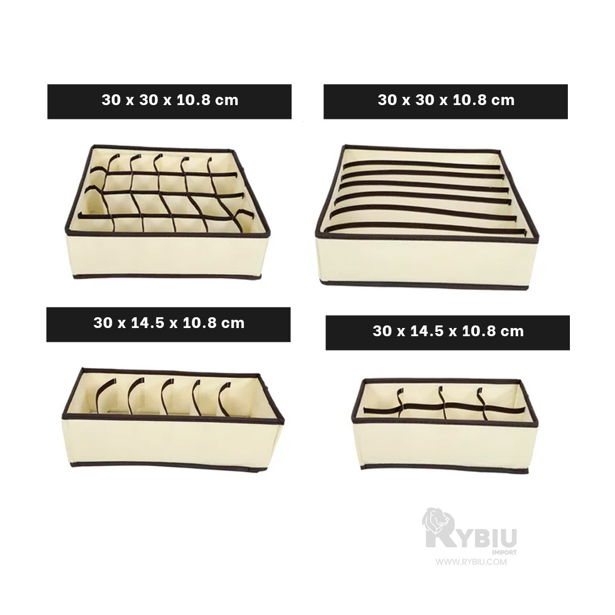 SET RYBIU HO32145 4 PIEZAS PARA DISTRIBUIR BEIGE + BANDERITAS ADHESIVAS - 5