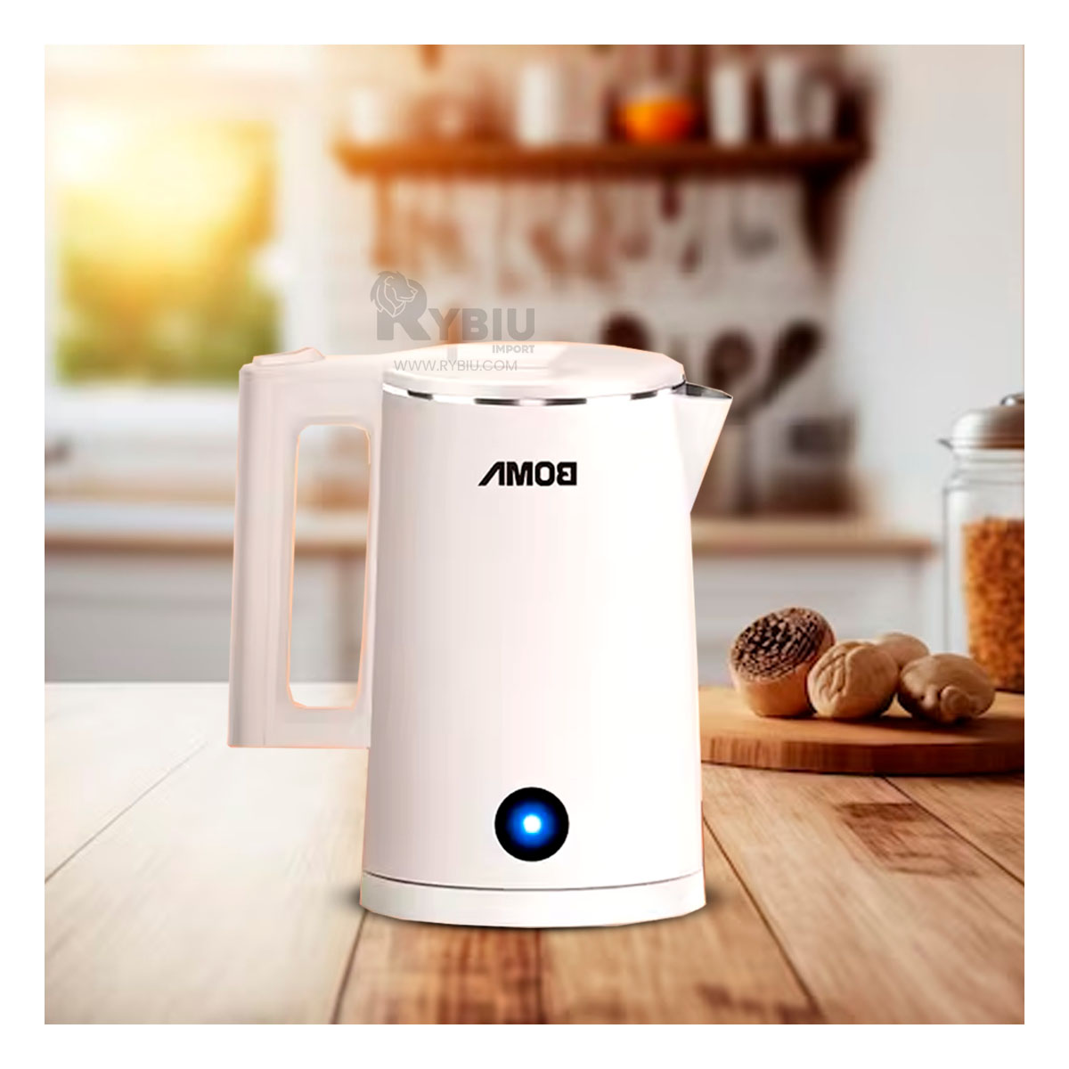 JARRA PORTATIL RYBIU BM-150A18 1800ML EN COLOR BLANCO + REGALO AGENDITA - 4