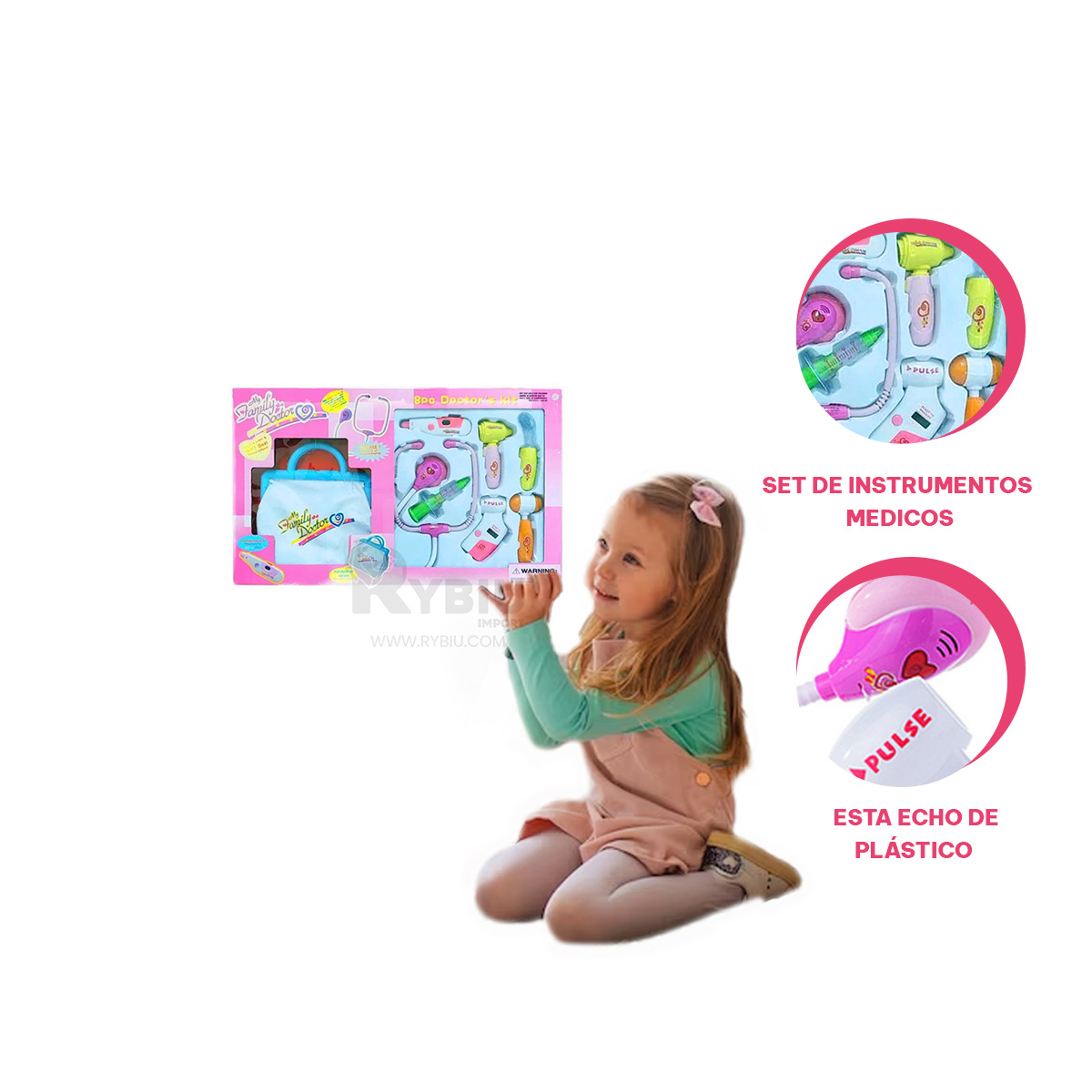 KIT PRACTICOS PARA CHICAS EN COLOR ROSADO Y+REGALO STICKERS - 1