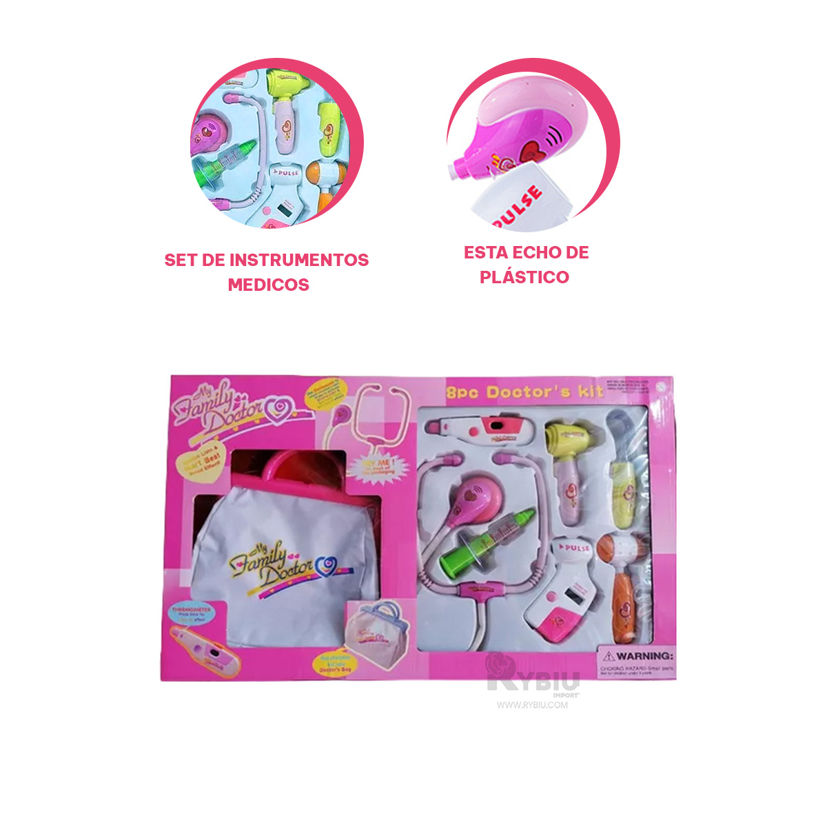 KIT PRACTICOS PARA CHICAS EN COLOR ROSADO Y+REGALO STICKERS - 2