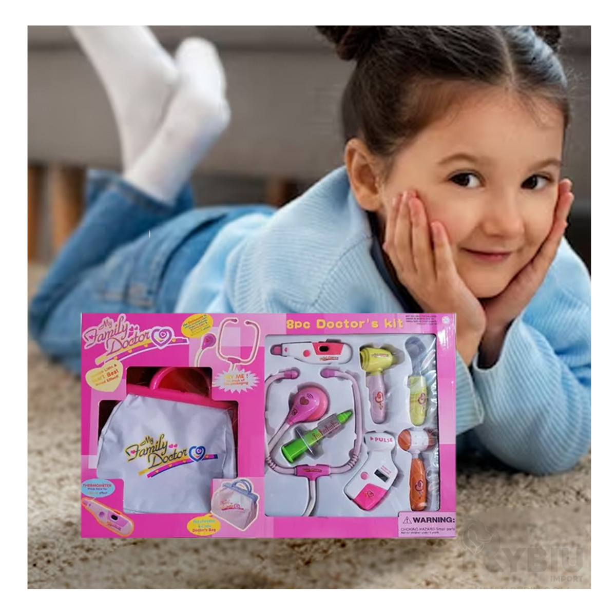SET DE DIVERTIDO DE NIÑAS EN CAJA ROSADO Y+PAPEL DE REGALO - 1