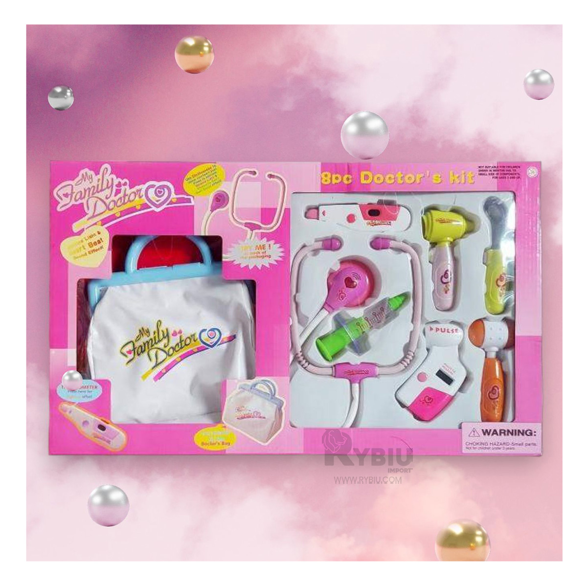 SET DE DIVERTIDO DE NIÑAS EN CAJA ROSADO Y+PAPEL DE REGALO - 4