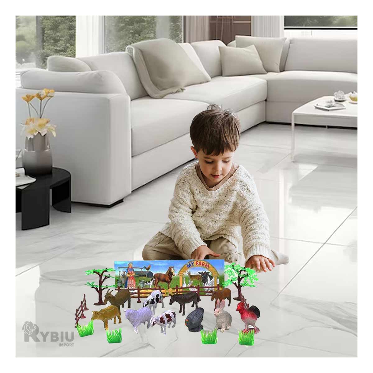 ANIMALES CON PLANTAS NINOS MULTICOLOR Y+ENVOLTORIO DE REGALO - 1