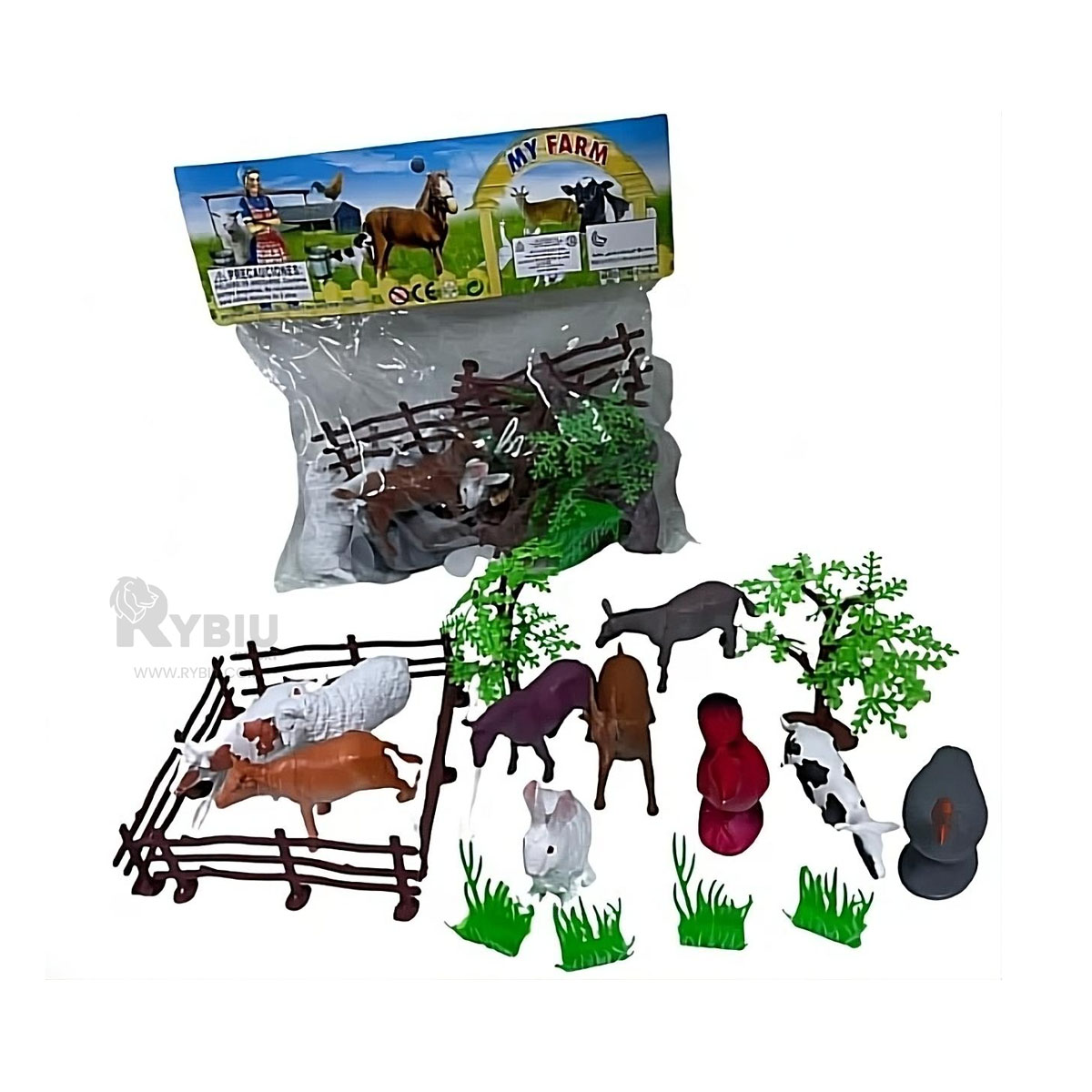 ANIMALES CON PLANTAS NINOS MULTICOLOR Y+ENVOLTORIO DE REGALO - 4