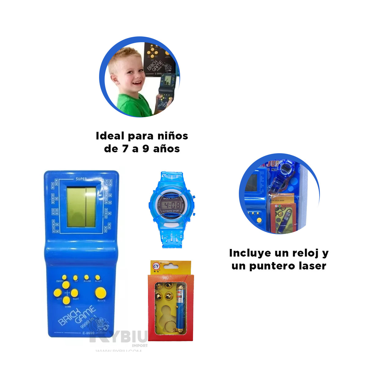 JUEGO MODERNO CON LASER EN AZUL Y+REGALO AGENDITA - 4