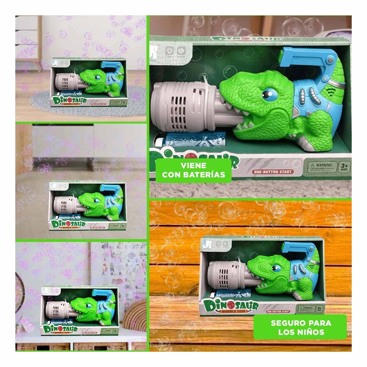 MOVILIZADOR DE BURBUJAS DINOSAURIO CON LUCES Y SONIDO LED Y+POST IT - 5