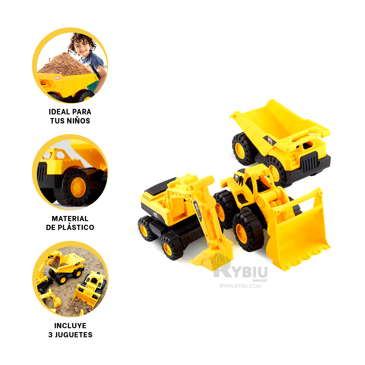 KIT DE JUGUETE DE CARRITOS AMARILLO Y+POST-IT ADHESIVOS - 3