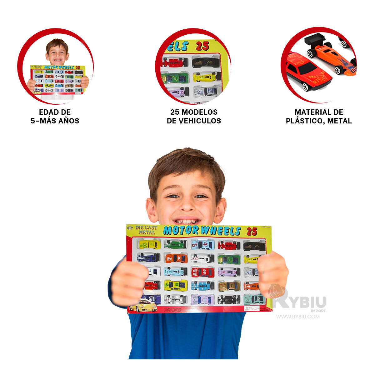 SET DE MOTOR WHEELS EN MULTICOLOR Y+REGALO STICKERS - 3