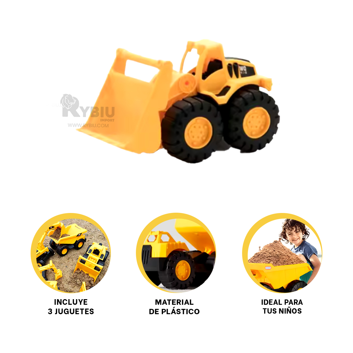 KIT INFANTIL DE CARRITOS EN AMARILLO Y+LIGAS DE REGALO - 3