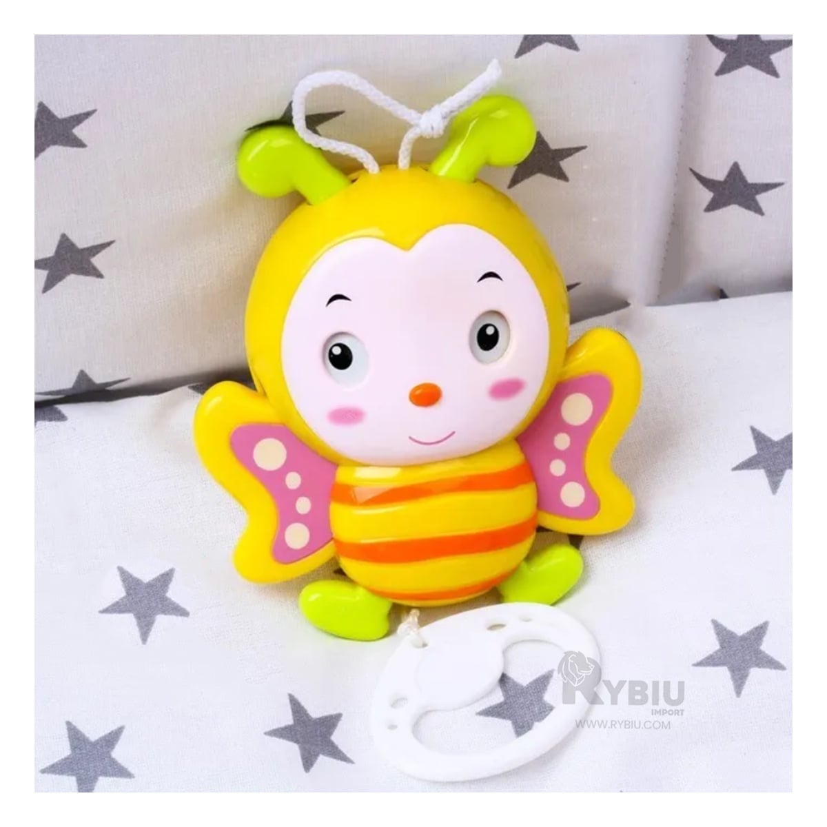 SONAJERO RYBIU JU29517 AMARILLO MELODIA DIVERTIDO + REGALO STICKERS - 1