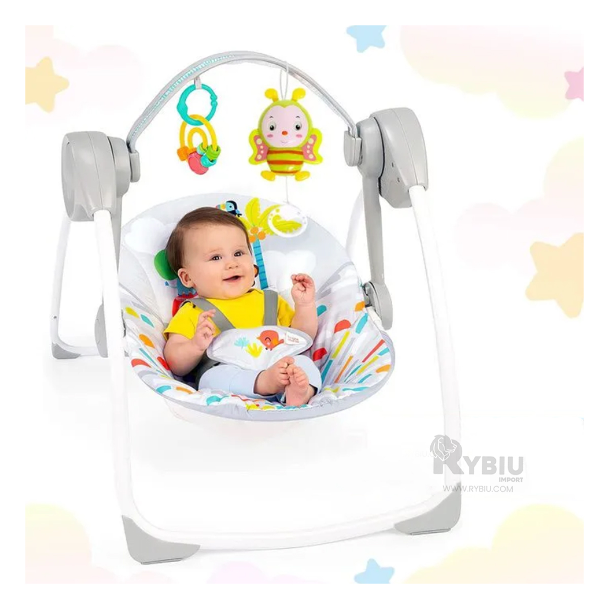 SONAJERO RYBIU JU29517 AMARILLO MELODIA DIVERTIDO + REGALO STICKERS - 2
