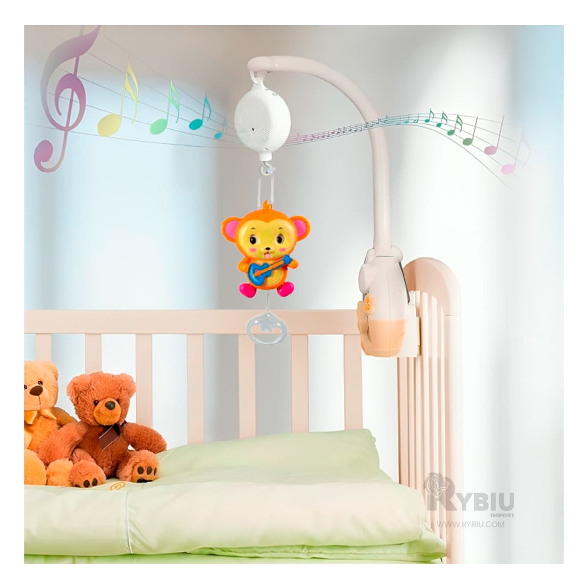 SONAJERO RYBIU JU29515 MARRÓN INSTRUMENTO MUSICAL + REGALO LIGAS PEINAR - 1