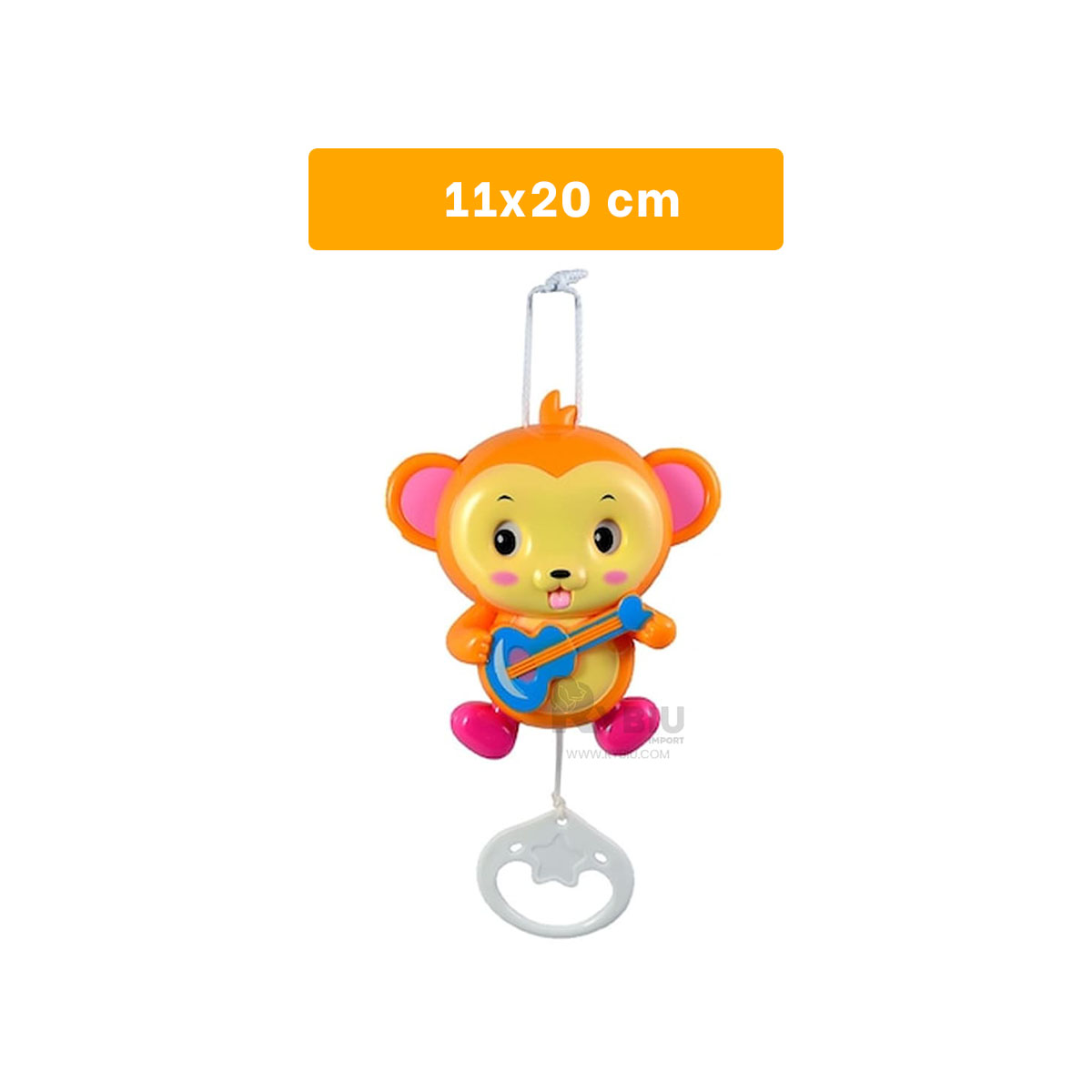 SONAJERO RYBIU JU29515 MARRÓN INSTRUMENTO MUSICAL + REGALO LIGAS PEINAR - 5