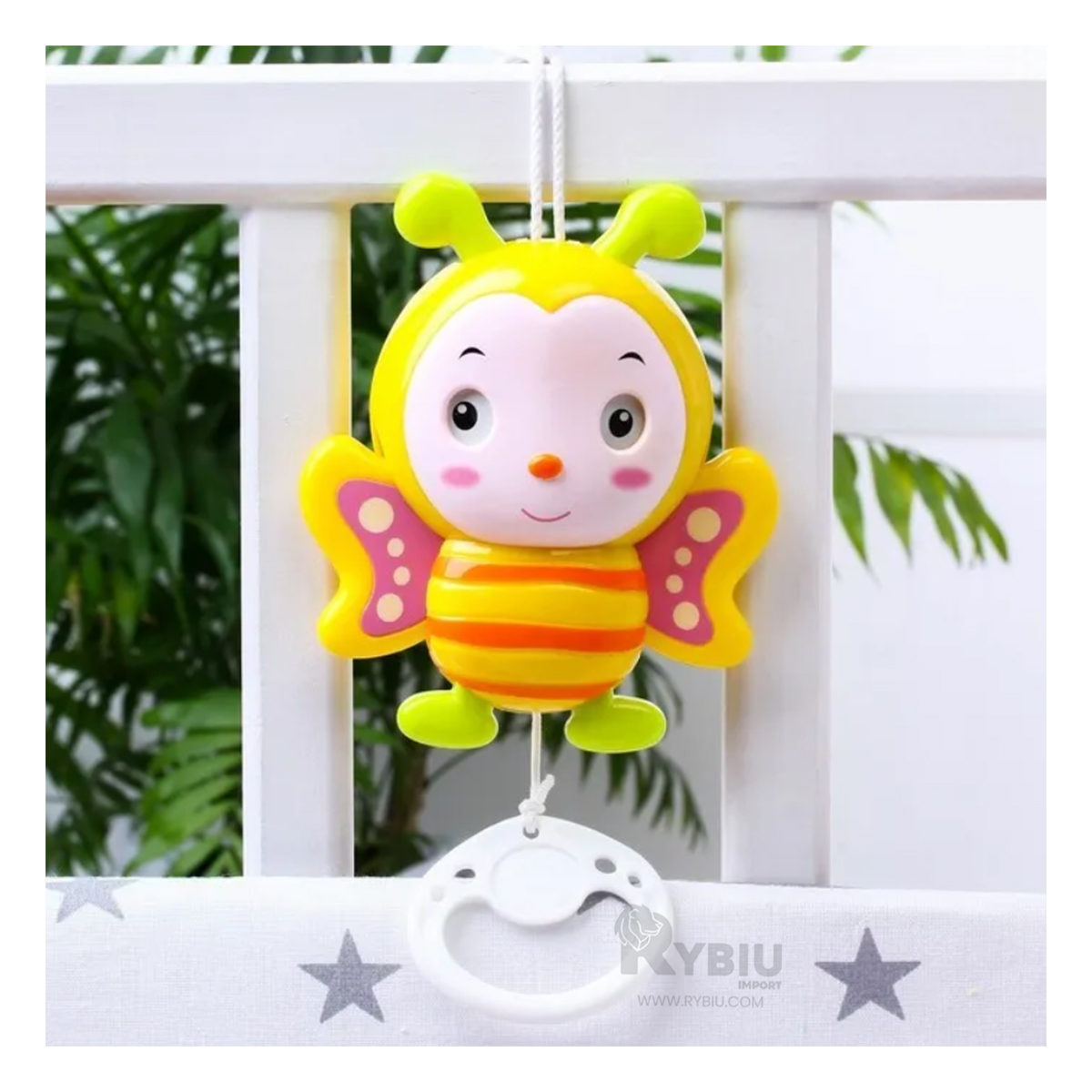 SONAJERO RYBIU JU29517 AMARILLO ESTIMULANTE BEBE + REGALO AGENDITA - 2