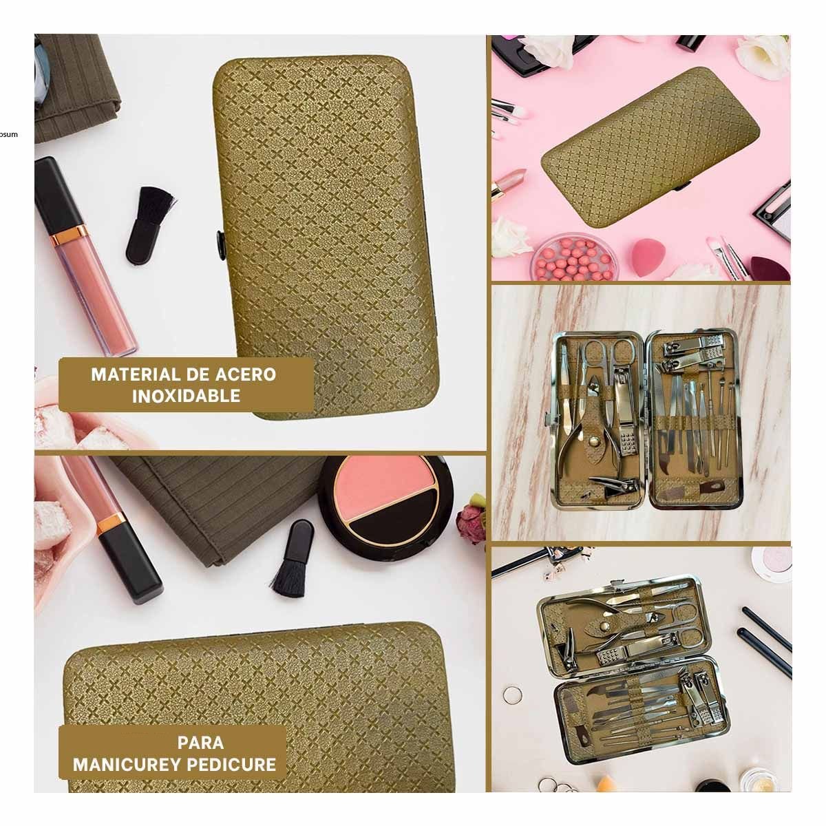 SET COMPLETO DE MANICURE Y PEDICURE 19 PIEZAS CELESTE PROFESIONAL Y+LIGAS REGALO - 5