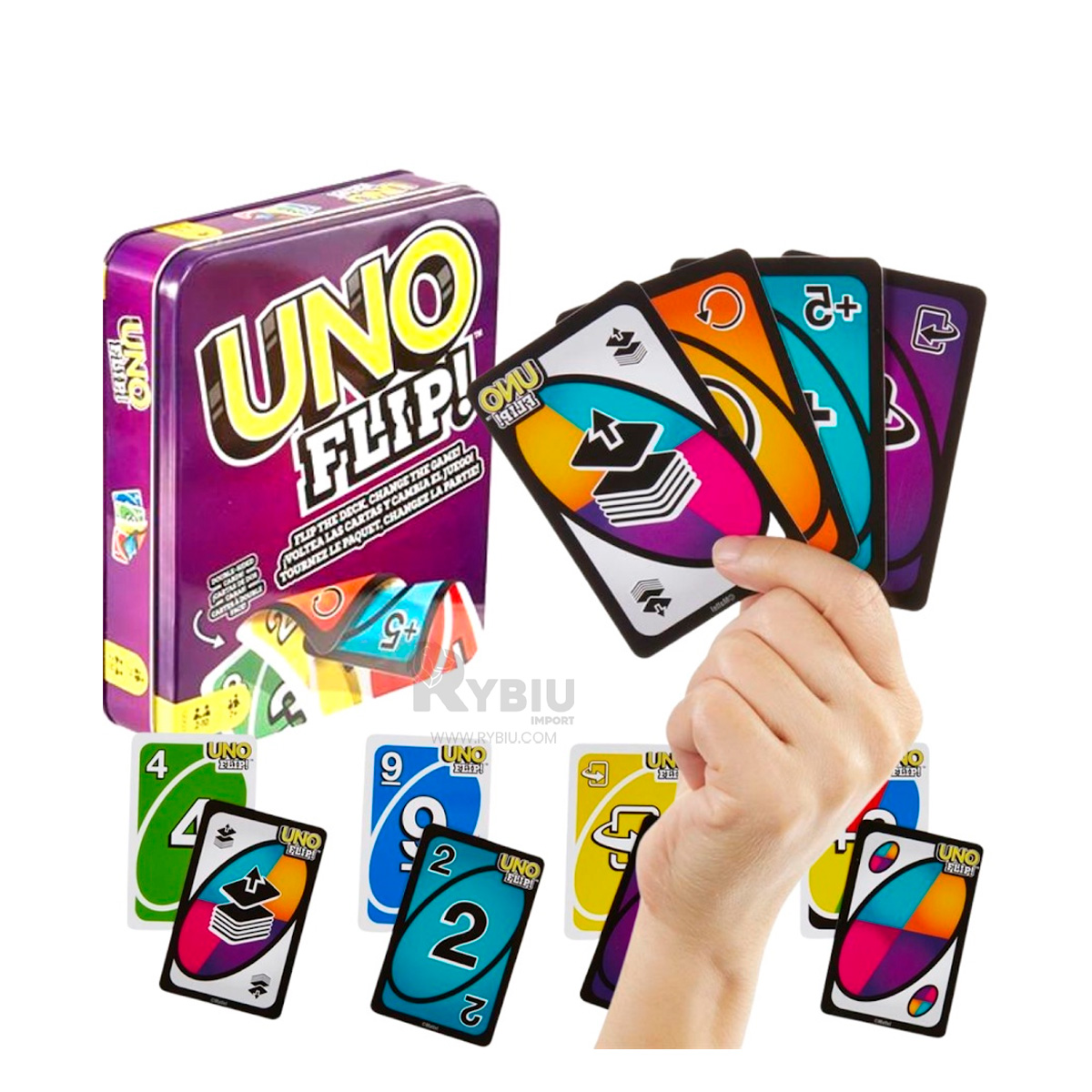 PAQUETE DE NAIPES EN MULTICOLOR Y+REGALO LIGAS PARA PEINAR - 1