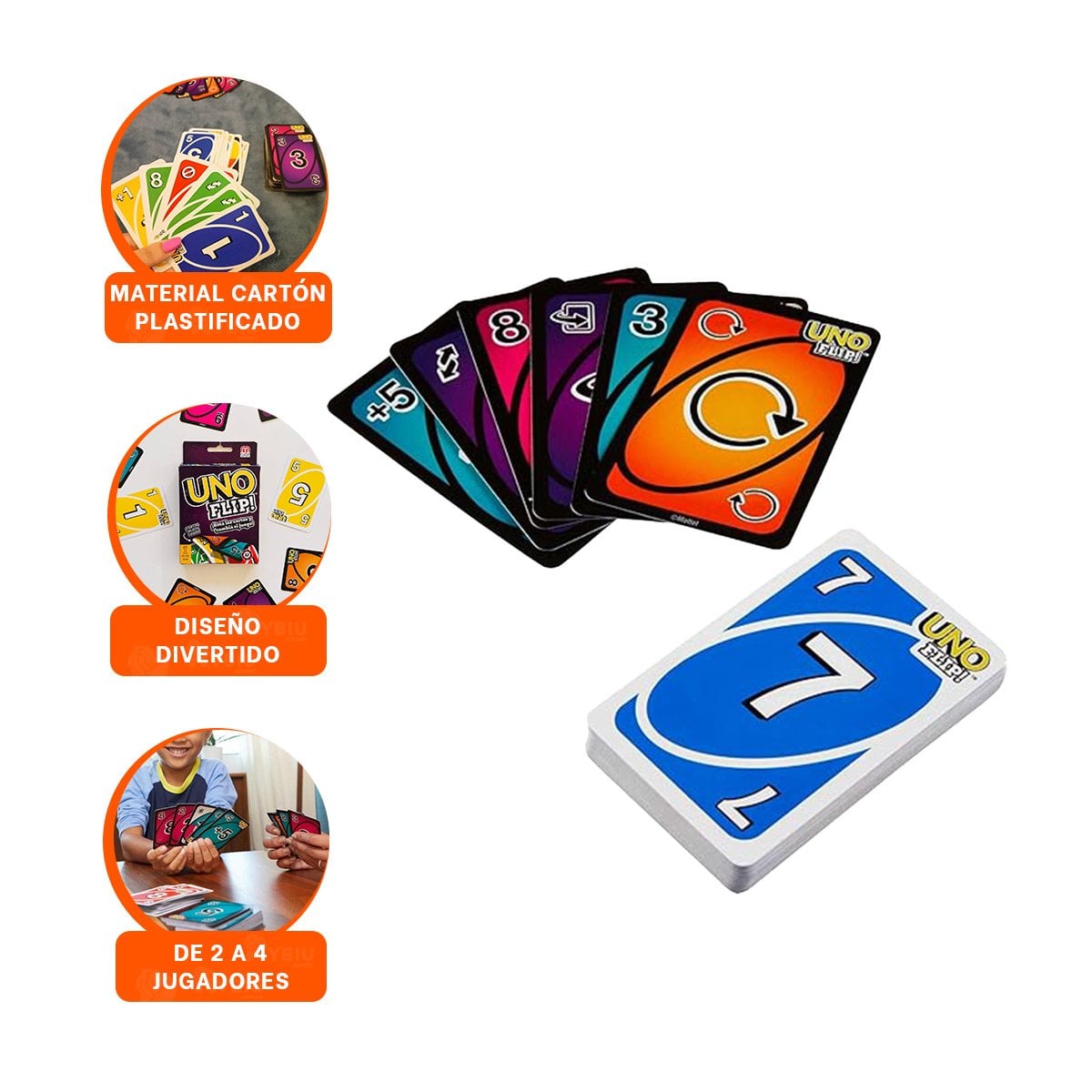 VERSION DE CARTAS REVERSIBLES PARA MESA FAMILIAR COMPACTO PORTATIL HOGAR - 3