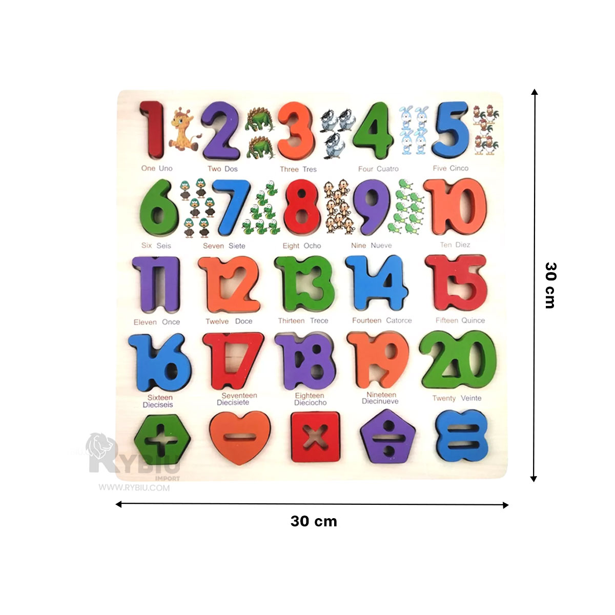 JUEGO NUMERICO HECHO DE MADERA PARA NIÑOS Y+PAPEL DE REGALO - 5