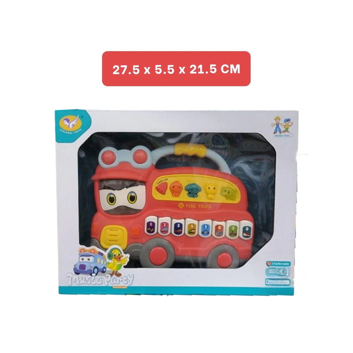 CENTRO SONORO CAMION DE BOMBEROS CON TECLAS MUSICALES PARA CASA ROJO Y+LIGAS REGALO - 4