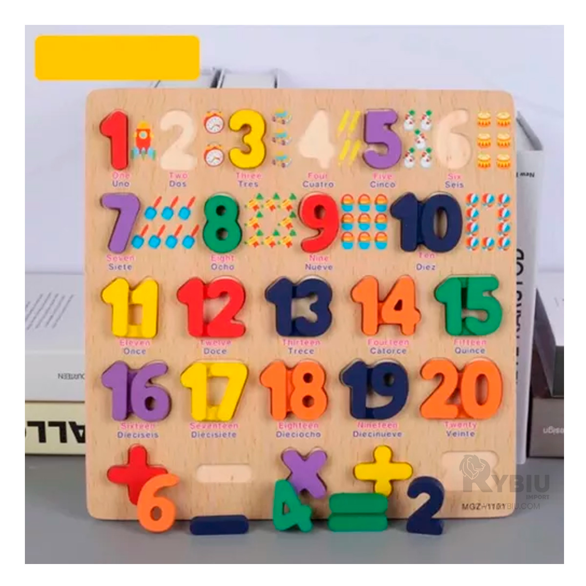 JUEGO NUMERICO HECHO DE MADERA PARA NINOS Y+PAPEL DE REGALO - 2