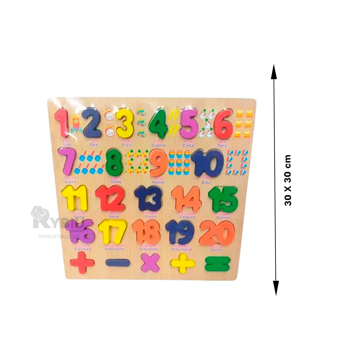 JUEGO NUMERICO HECHO DE MADERA PARA NINOS Y+PAPEL DE REGALO - 5