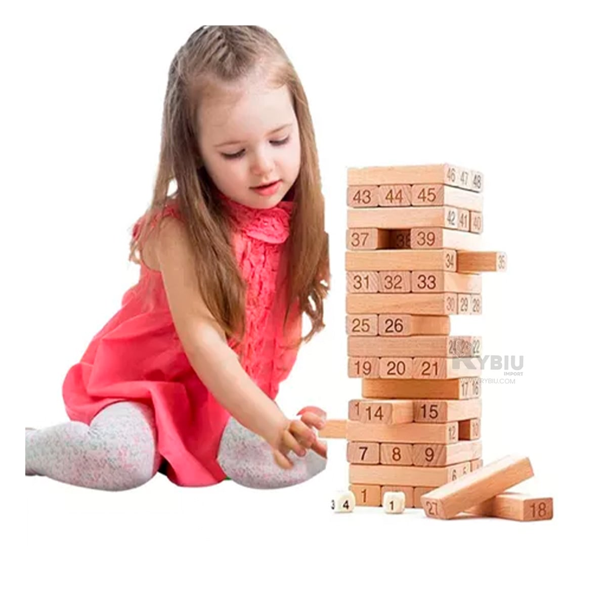 JENGA DE NUMEROS EN COLOR MADERA Y+REGALO AGENDITA - 2