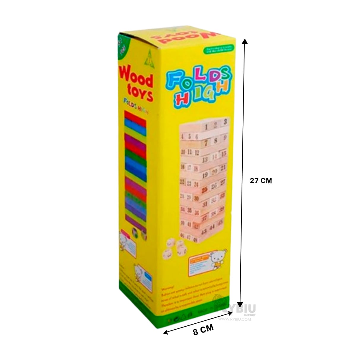 JENGA DE NUMEROS EN COLOR MADERA Y+REGALO AGENDITA - 5
