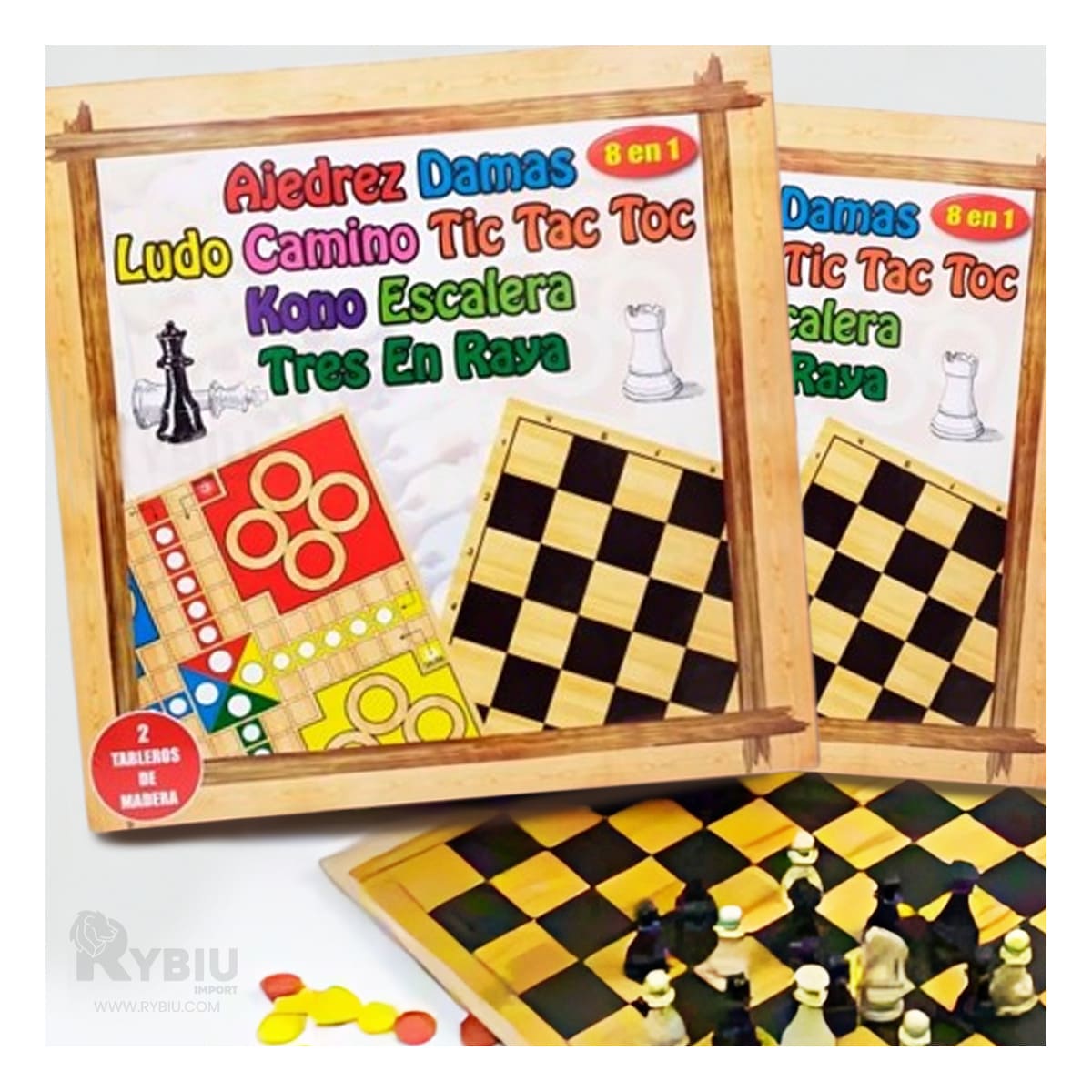 TABLERO DE JUEGOS 8 EN 1 EN MULTICOLOR Y+REGALO AGENDITA - 1