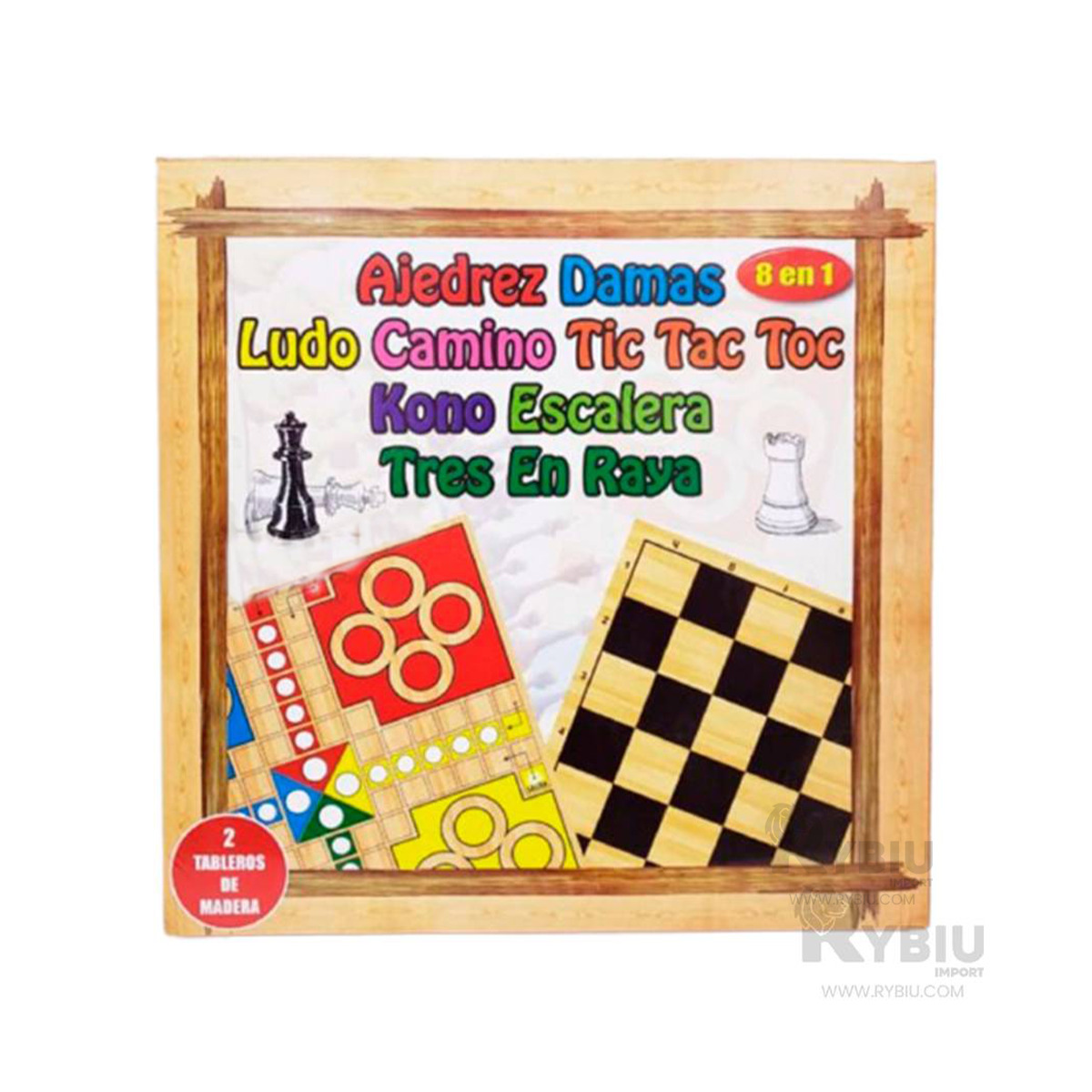 TABLERO DE JUEGOS 8 EN 1 EN MULTICOLOR Y+REGALO AGENDITA - 2
