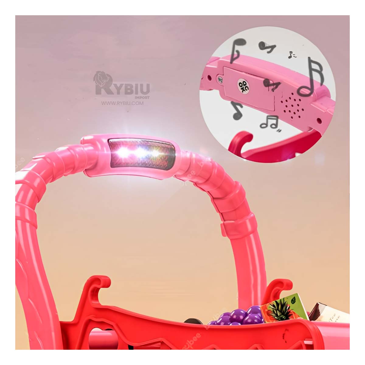 CARRO FUNCIONAL EN MODELO DE ROSADO Y+BANDERITAS ADHESIVAS - 1