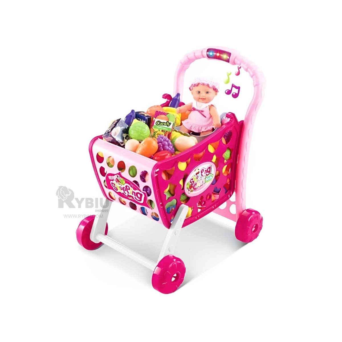 CARRO FUNCIONAL EN MODELO DE ROSADO Y+BANDERITAS ADHESIVAS - 4