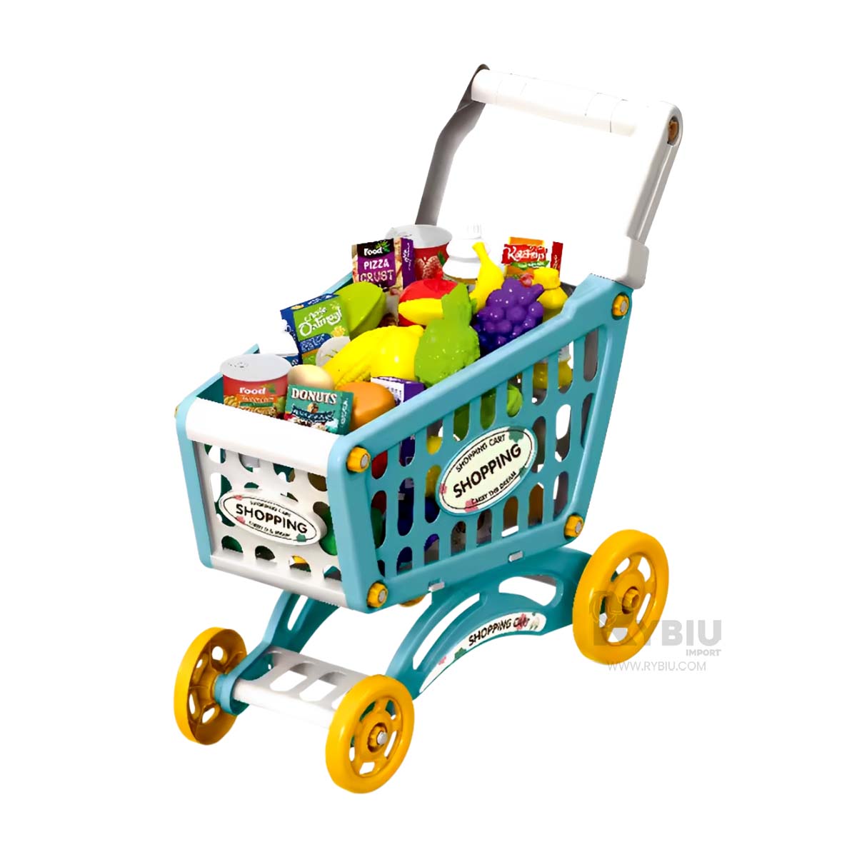 CARRO DE COMPRAS DISEÑO REAL MULTICOLOR Y+POST-IT ADHESIVOS - 2