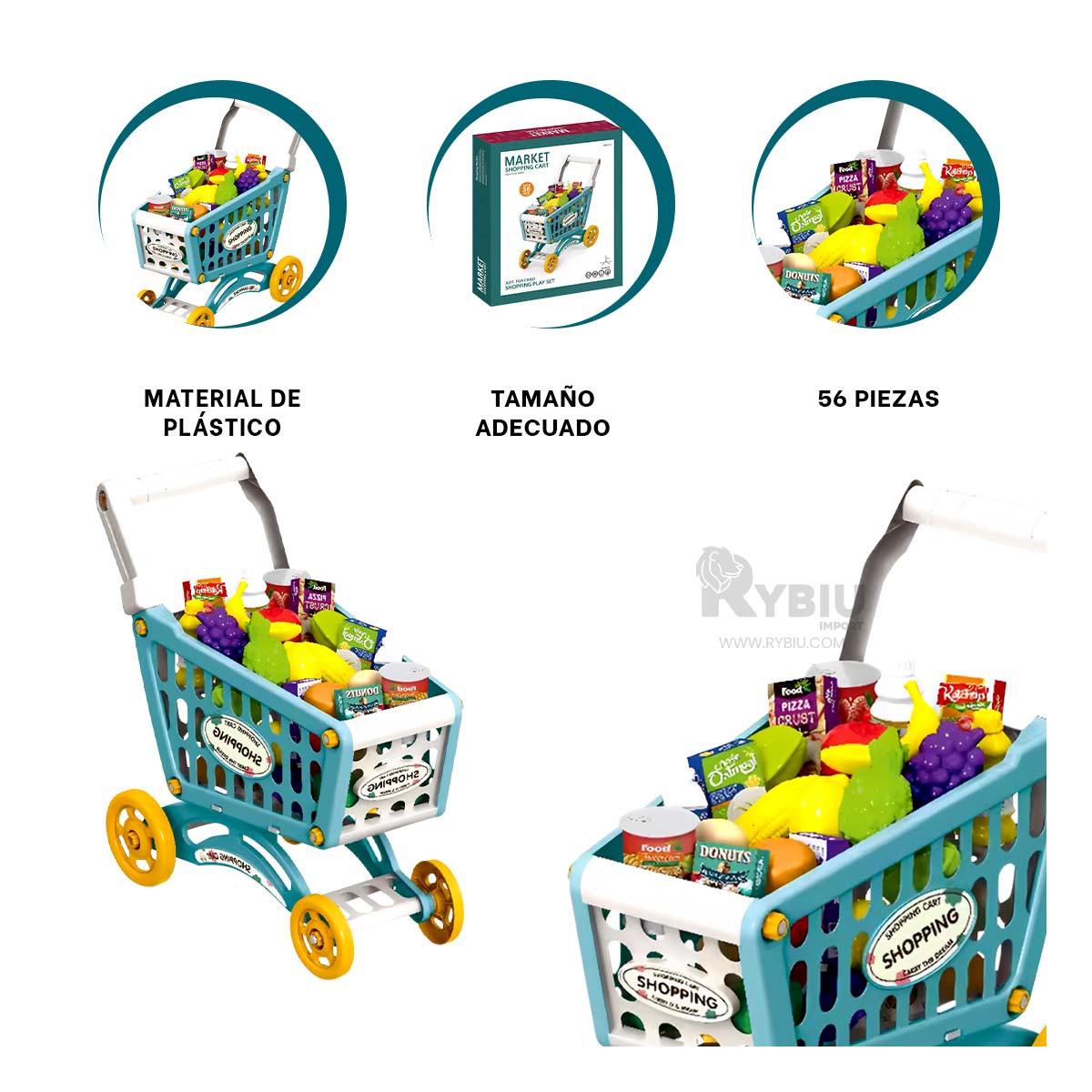 COCHE DIDACTICO DE COMPRAS EN MULTICOLOR Y+REGALO AGENDITA - 3