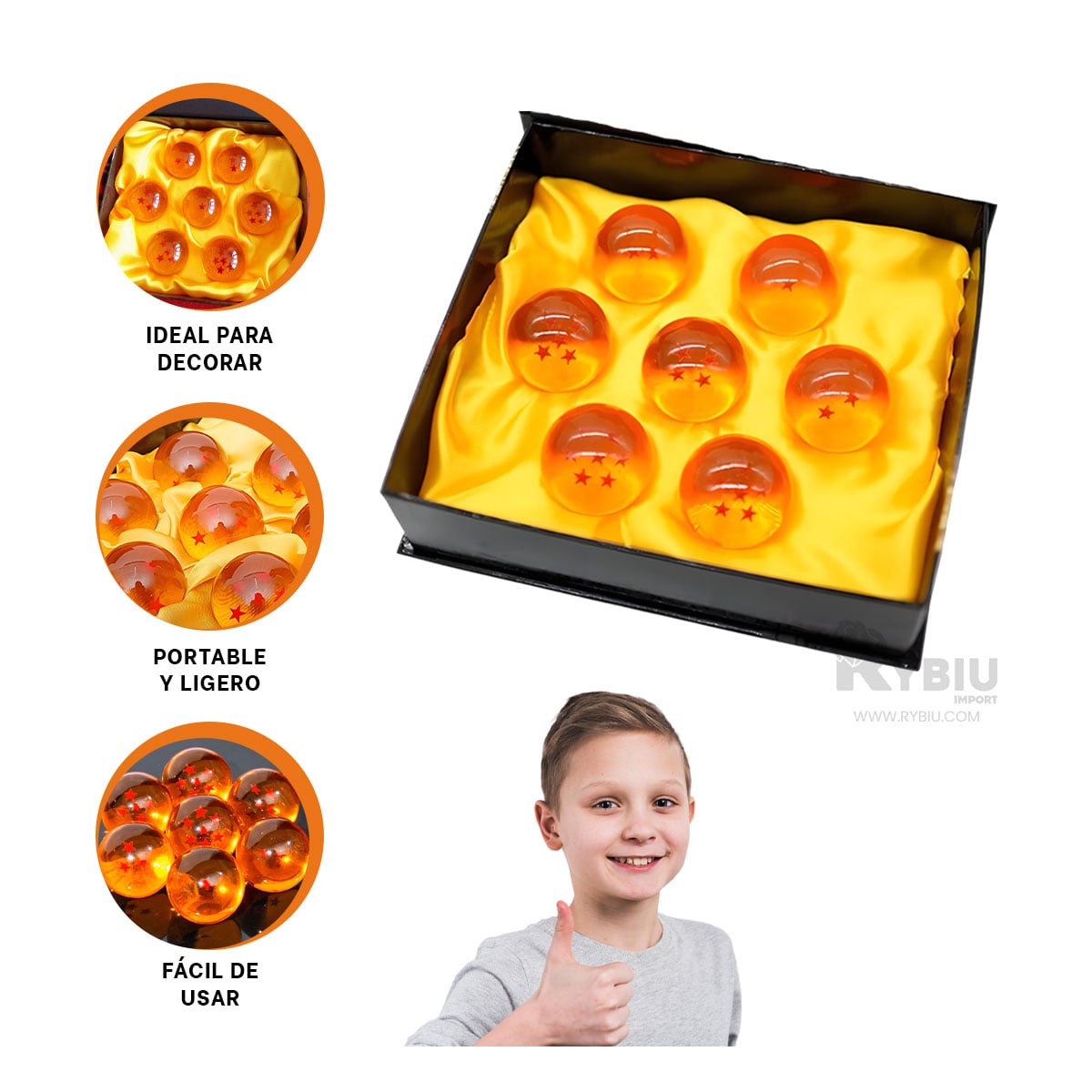EMPAQUE DE DRAGON BALL Z NARANJA Y+BANDERITAS ADHESIVAS - 1