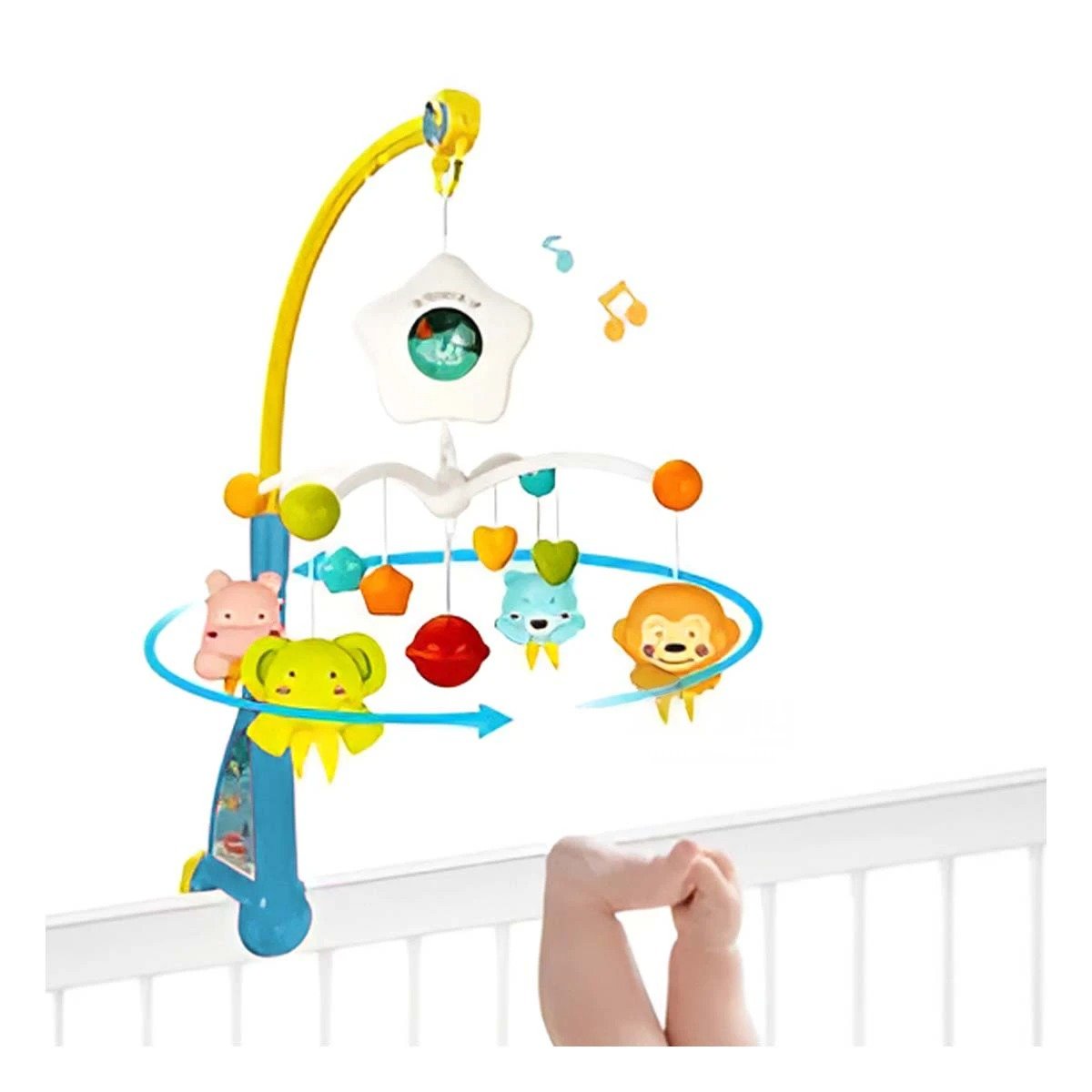ELEMENTO MUSICAL PARA CUNA DE BEBES CON LUZ Y SONIDOS AGRADABLES Y+LIGAS REGALO - 3