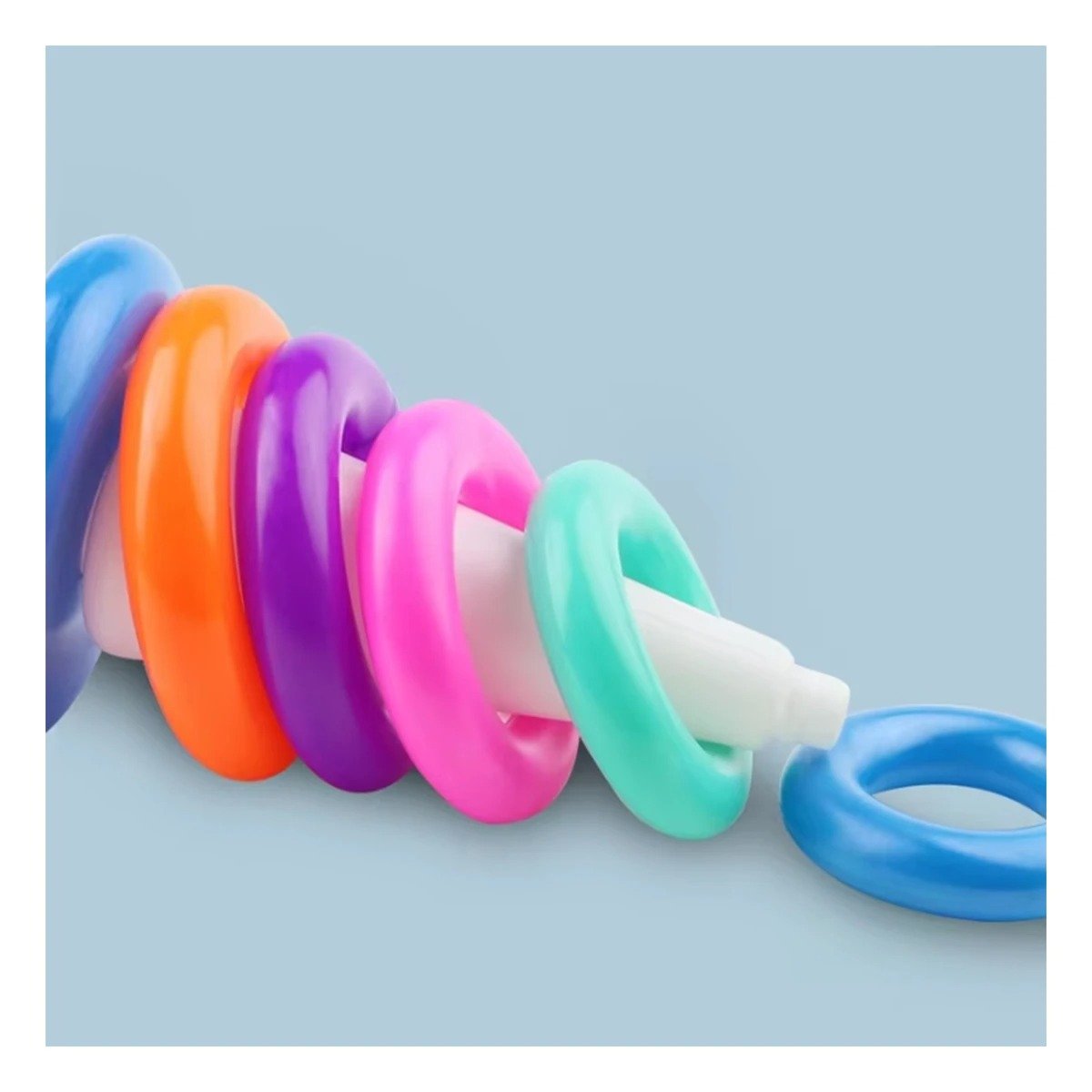 TORRE ANILLOS APILABLES DE COLORES PARA INFANTES CON PIEZAS DE ENCAJE YLIGAS REGALO - 1