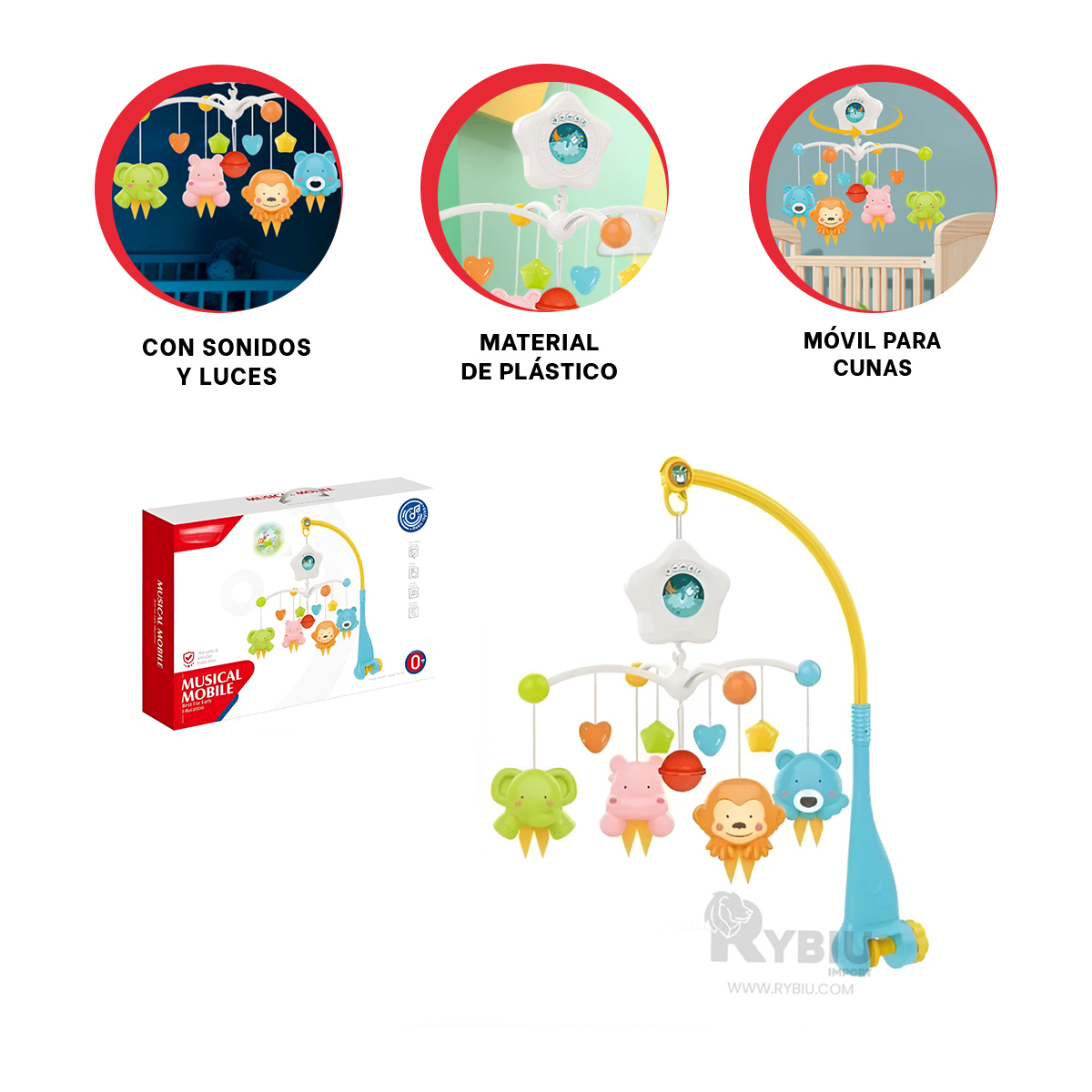 MOVIL DIVERTIDO PARA BEBES EN MULTICOLOR Y+REGALO AGENDITA - 3