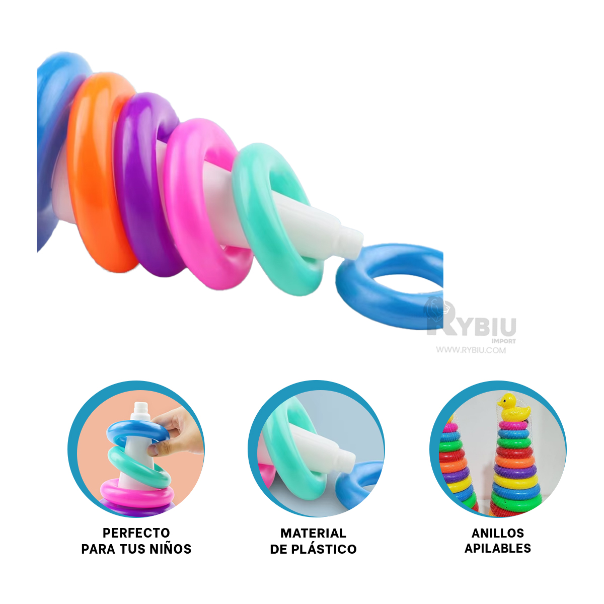 ARGOLLA PARA COLOCAR DE ARCOIRIS Y+REGALO LIGAS PARA PEINAR - 2