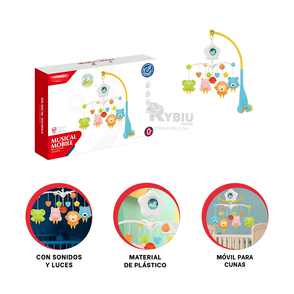MUSICAL ATRACTIVO PARA BEBES EN MULTICOLOR Y+GIFT STICKERS - 3