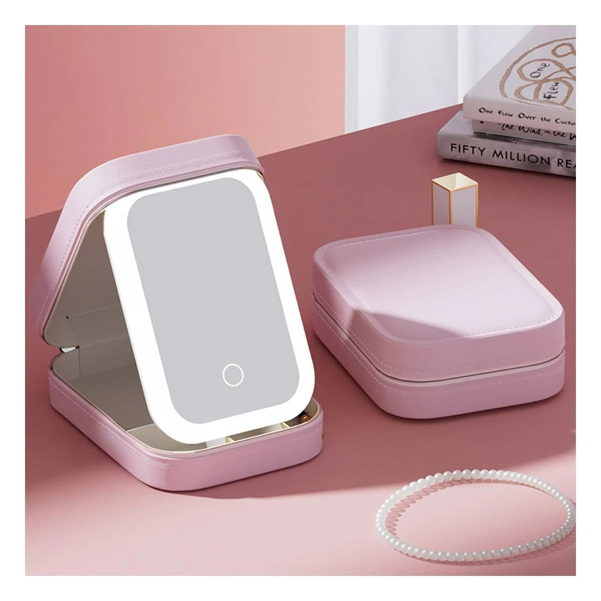 ORGANIZADOR RYBIU BE32632 ROSADO JOYERO DIVISIONARIO + PAPEL REGALO - 2