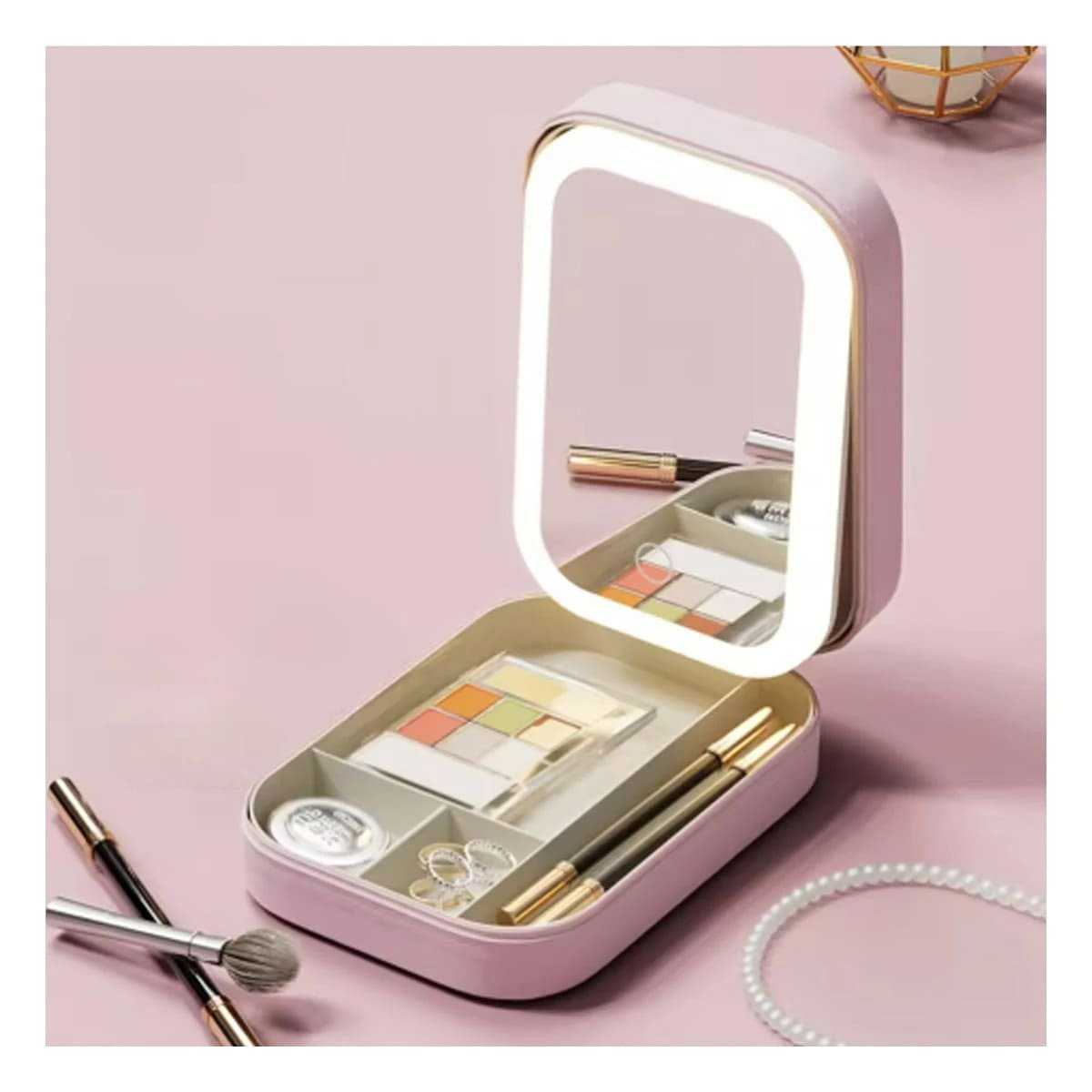 ORGANIZADOR RYBIU BE32632 ROSADO JOYERO DIVISIONARIO + PAPEL REGALO - 3