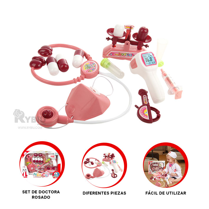 SET DE DIVERTIDO DE CHICAS EN CAJA ROSADO Y+PAPEL DE REGALO - 3