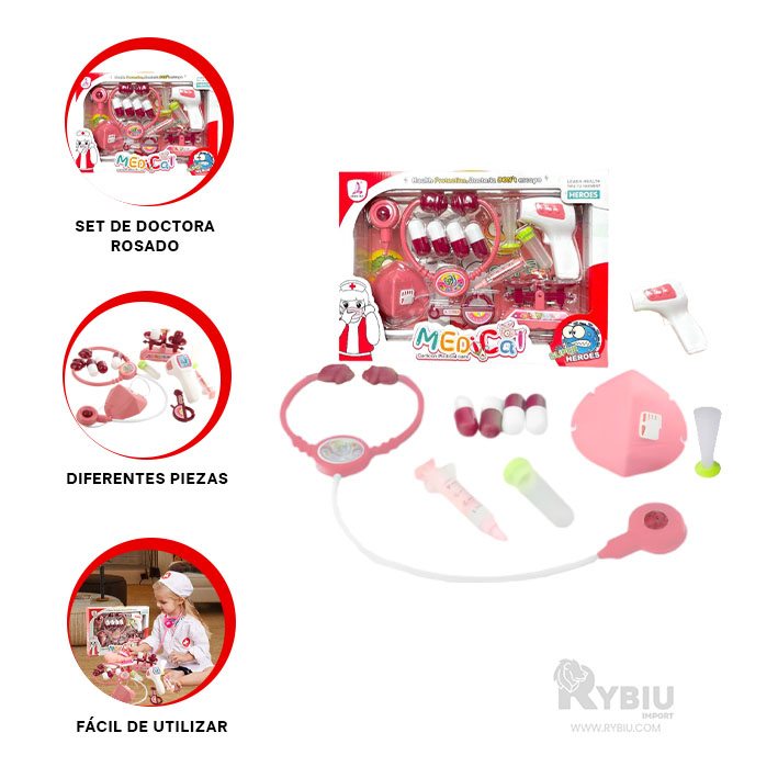 KIT PRACTICOS PARA CHICAS EN COLOR ROSADO Y+REGALO STICKERS - 3