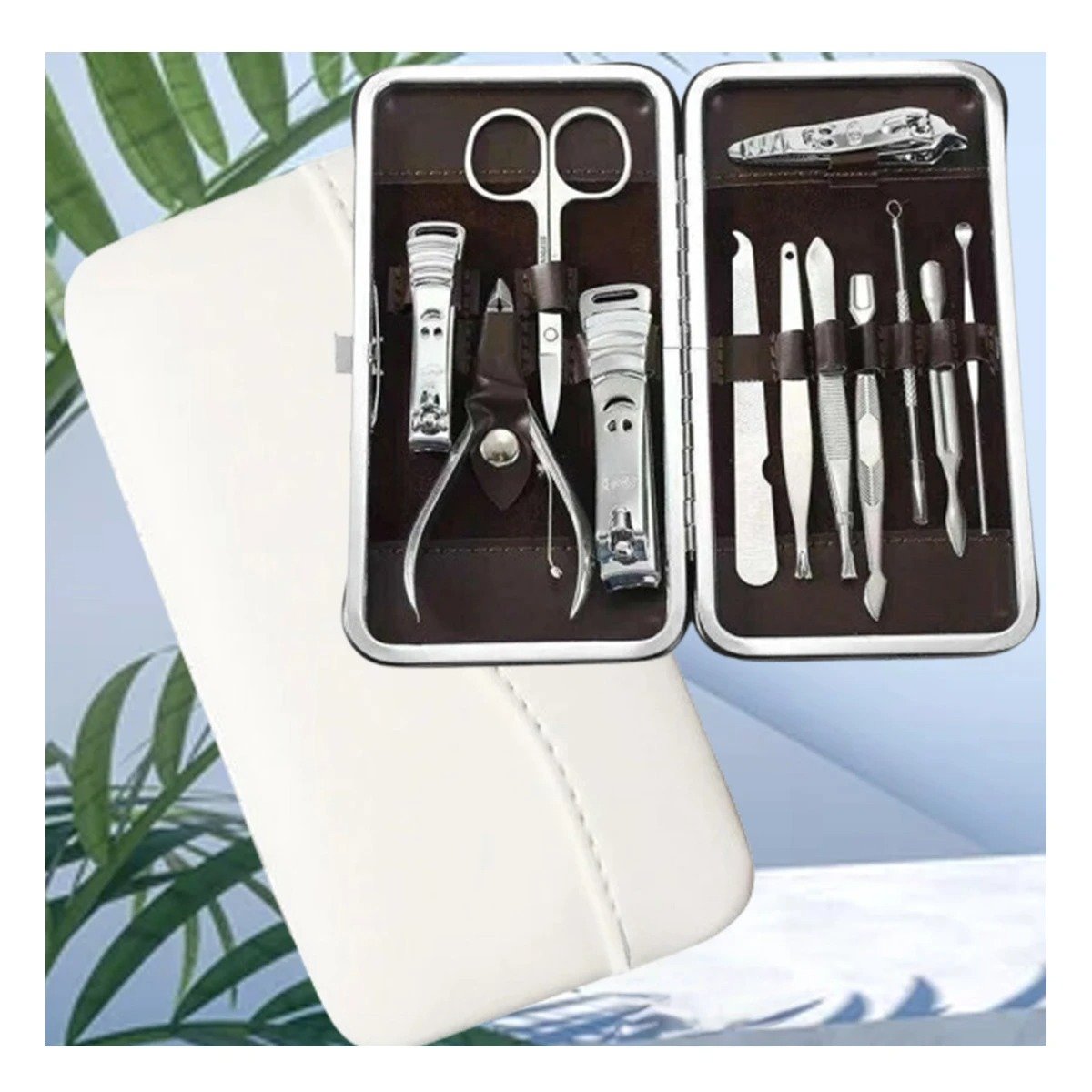 EQUIPO COMPLETO PARA MANICURE EN CASA 12 PIEZAS COLOR BLANCO Y+REGALO STICKER - 2