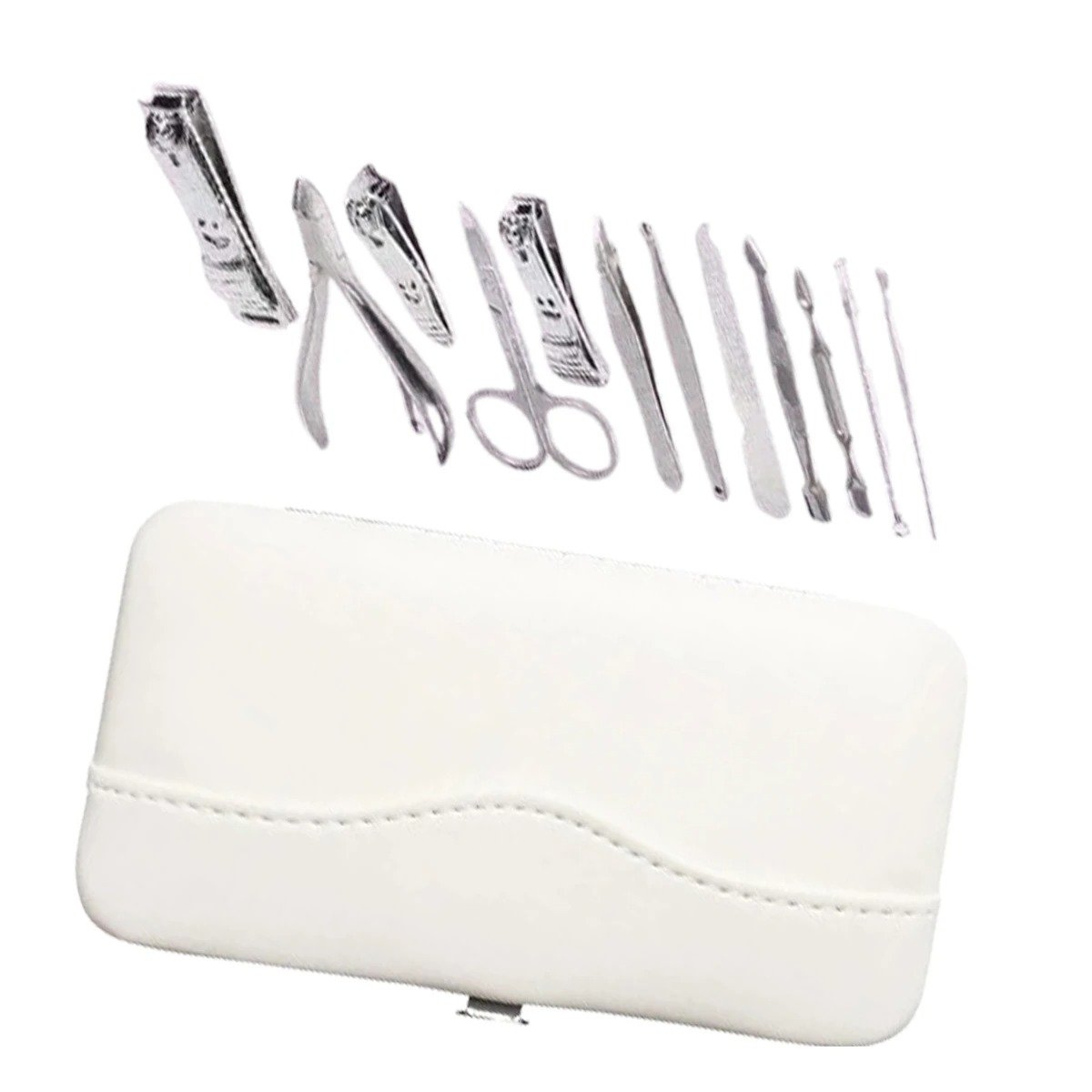 EQUIPO COMPLETO PARA MANICURE EN CASA 12 PIEZAS COLOR BLANCO Y+REGALO STICKER - 3
