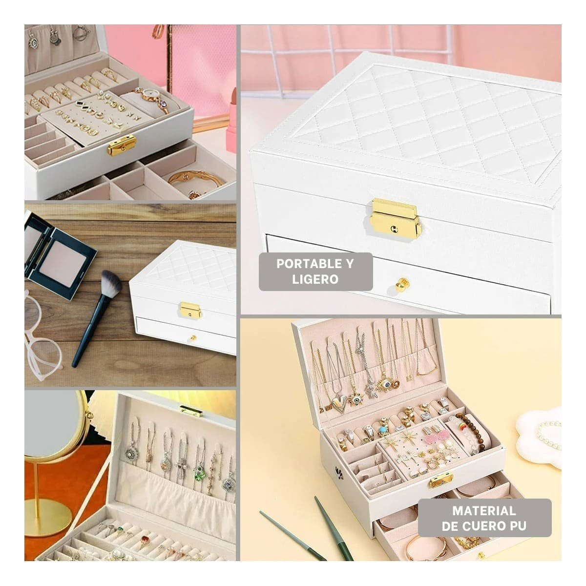 JOYERO RYBIU BE32629 ALHAJERO DAMAS + POST-IT ADHESIVOS BLANCO - 1