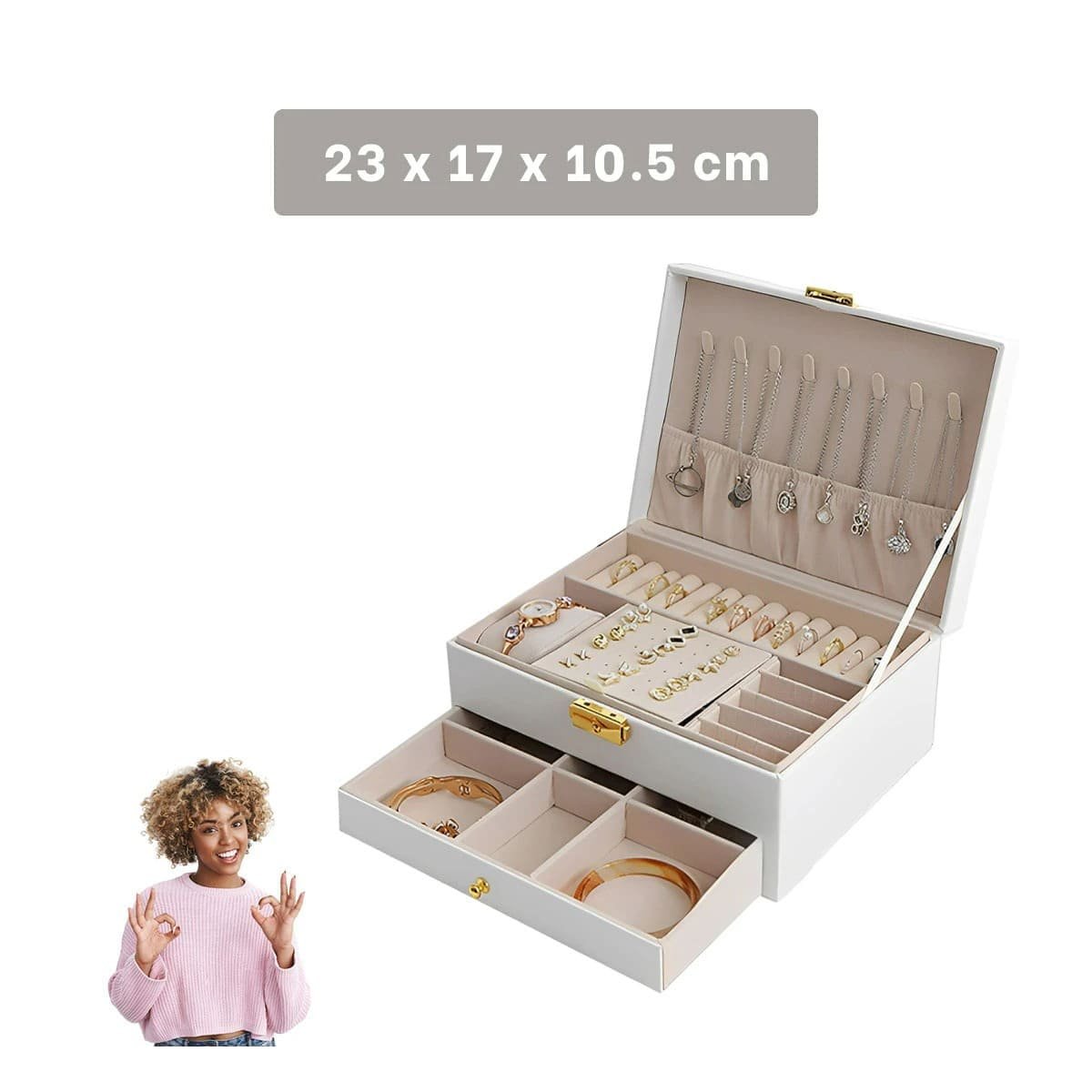 JOYERO RYBIU BE32629 ALHAJERO DAMAS + POST-IT ADHESIVOS BLANCO - 4