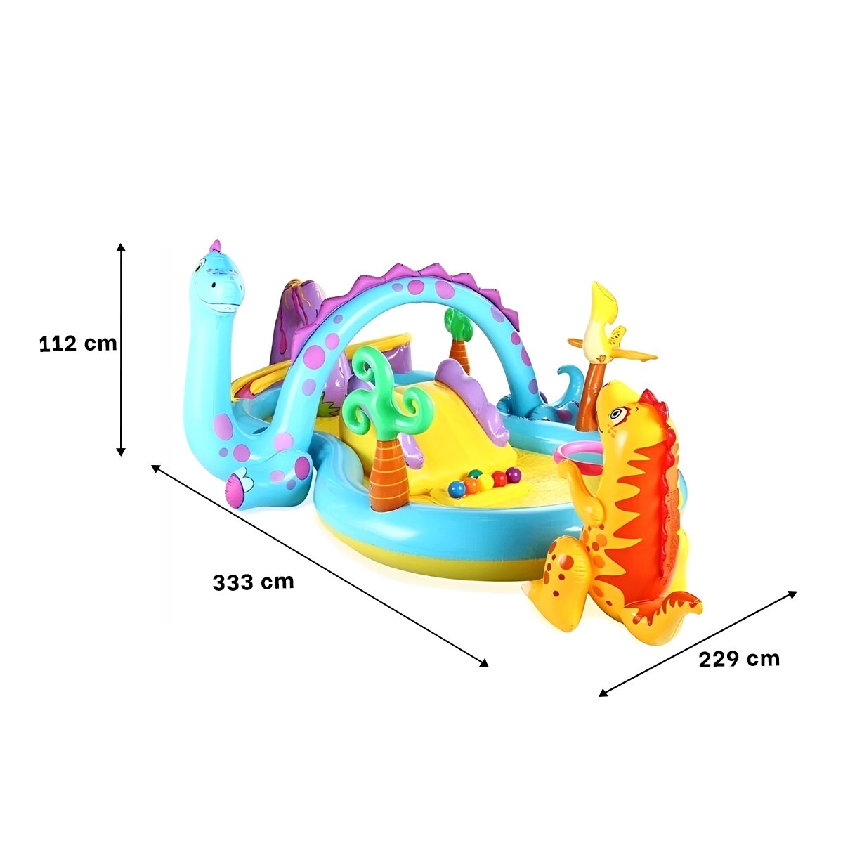 ESTACION INFANTIL INTEX 57135NP 333X229X112 CM DINOSAURIO PARA ACTIVIDADES Y+LIGAS REGALO - 4